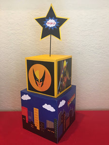 Wolverine superhero Inspired Centerpiece Batman, Superman, deadpool, superhero party supplies, superhero party decorations, superhero event