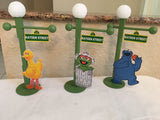 Sesame Street lamp post, sesame street favor, sesame street cake topper, sesame street party favor, Sesame Street party decoration, SS Party