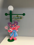 Sesame Street inspired 9 inch lamp post, sesame street party favor, Sesame Street inspired party decoration