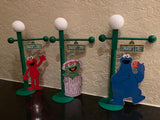 Sesame Street inspired 9 inch lamp post, sesame street party favor, Sesame Street inspired party decoration