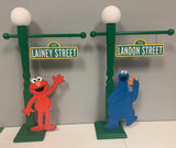21 inch Sesame Street inspired Lamp Post, Sesame Street Party, Sesame Street Centerpiece, Sesame Street Party Props