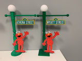 21 inch Sesame Street inspired Lamp Post, Sesame Street Party, Sesame Street Centerpiece, Sesame Street Party Props