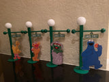 Sesame Street inspired 9 inch lamp post, sesame street party favor, Sesame Street inspired party decoration