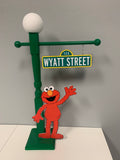 21 inch Sesame Street inspired Lamp Post, Sesame Street Party, Sesame Street Centerpiece, Sesame Street Party Props