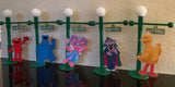 Sesame Street inspired 9 inch lamp post, sesame street party favor, Sesame Street inspired party decoration