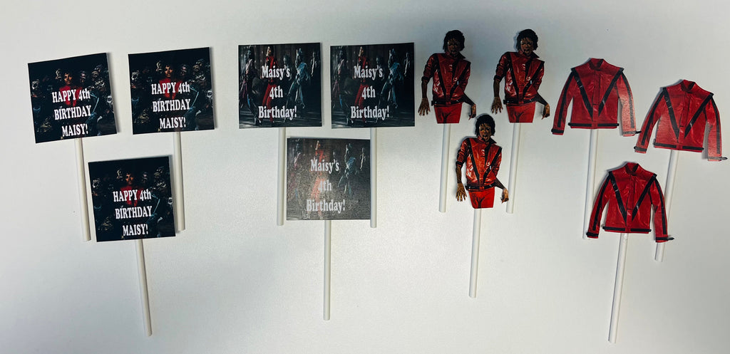 Michael Jackson Album Covers Inspired Cupcake Toppers (10), Michael Ja