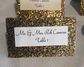 Silver, Gold, or Rainbow Glitter Place Cards, rainbow glitter table number decor, sweet 16,  quinceanera party birthday