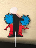 Seuss cake topper, thing 1 thing 2 decor