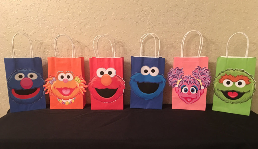 Sesame Street bags (10), Sesame Street Favor Bags, Sesame Street