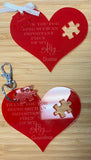Teacher Heart puzzle Piece Keychain/ Ornament