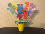 Sesame Street Centerpiece, Sesame Street Letter, Sesame Street Number on cardstock, Sesame Street party decorations