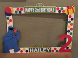 Sesame Street Photo Booth Prop Frame - wooden, Sesame Street party decorations, Sesame Street party supplies, Sesame Street picture frame, Cookie Monster Party