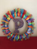 Sesame Street Wreath Letter or Number, Seame Street party decorations, Sesame Street party, Elmo party, Cooke Monster party