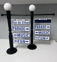 Mardi Gras Centerpiece, Mardi Gras lamp, post, Mardi Gras party