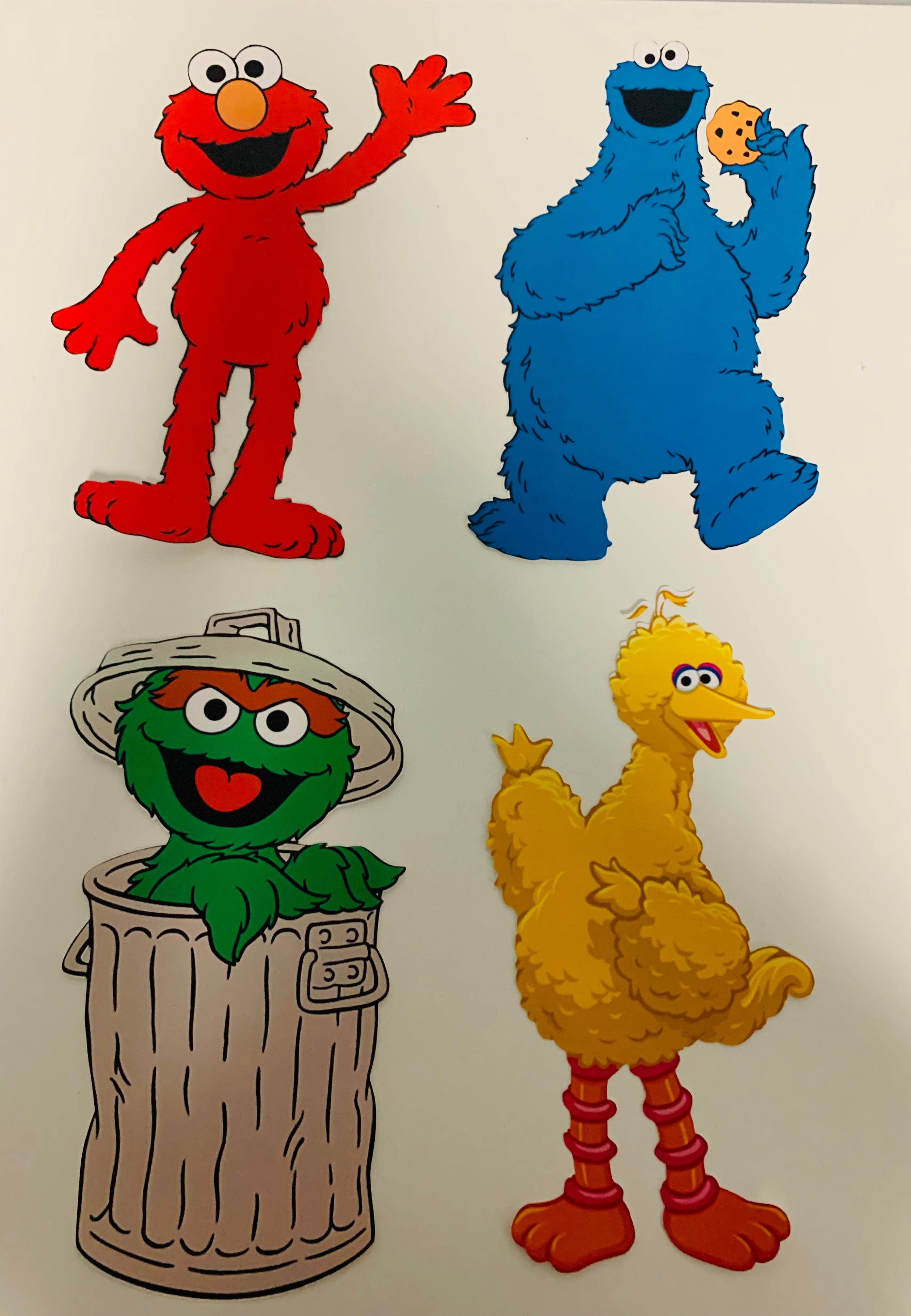 Sesame Street Cutouts, Sesame Street Character Cutouts, Elmo Cutout, B